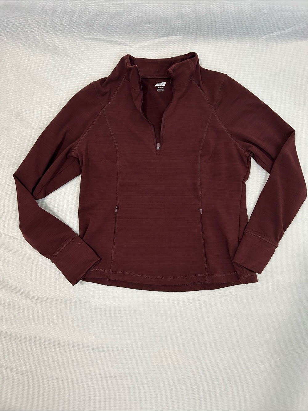 Avia Athletic Half-Zip Pullover Burgundy Women’s XL